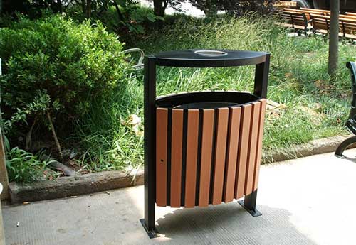 發貨廣州從化區，再獲好評的鋼木垃圾桶廠家